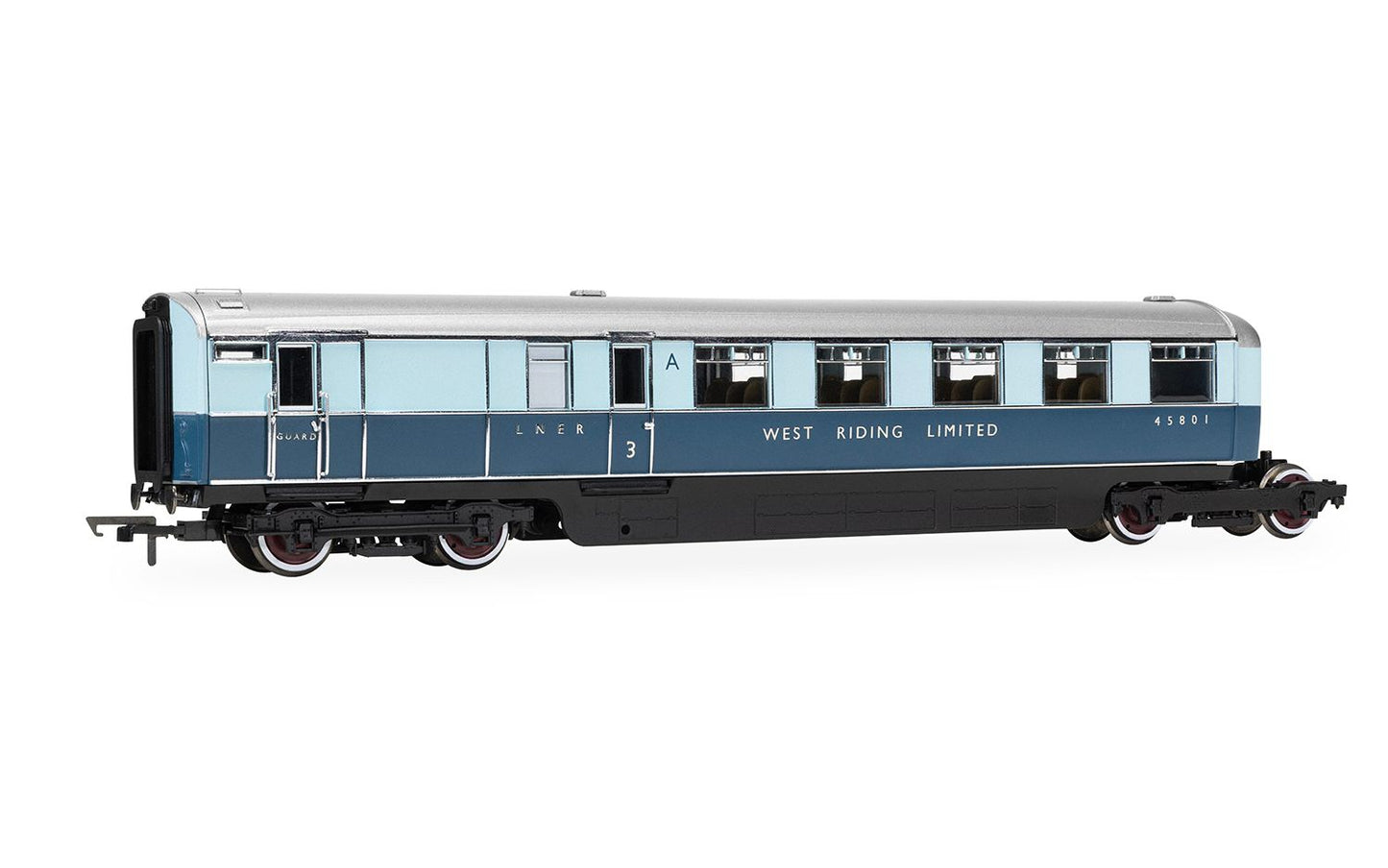 Hornby R40477 LNER West Riding Ltd Brake Third & Kitchen Third Artic. Coach Pack