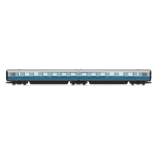 Hornby R40478 LNER West Riding Ltd Double Open First Artic. Coach Pack