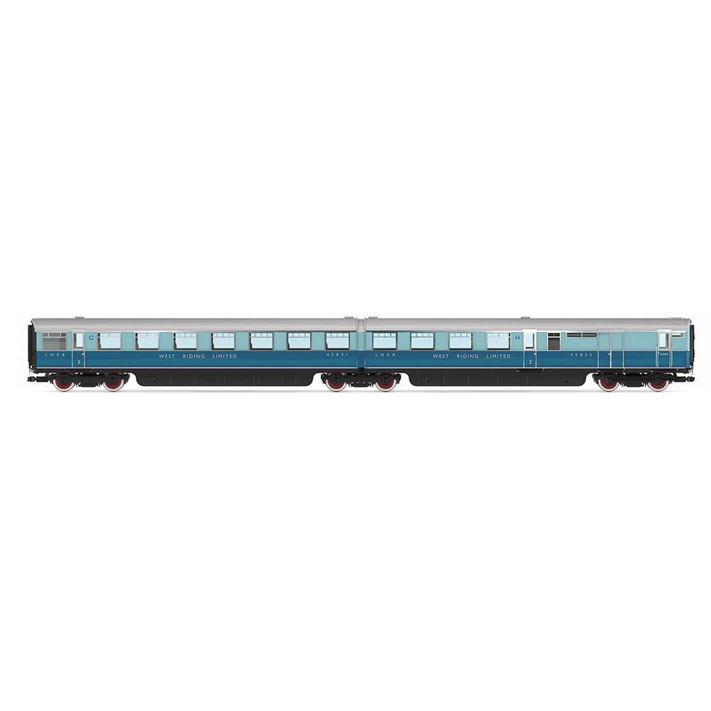 Hornby R40480 LNER West Riding Ltd Open Third & Brake Third Artic. Coach Pack