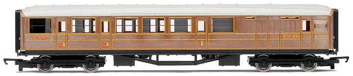HORNBY Coach R4333 LNER Teak Brake Railroad