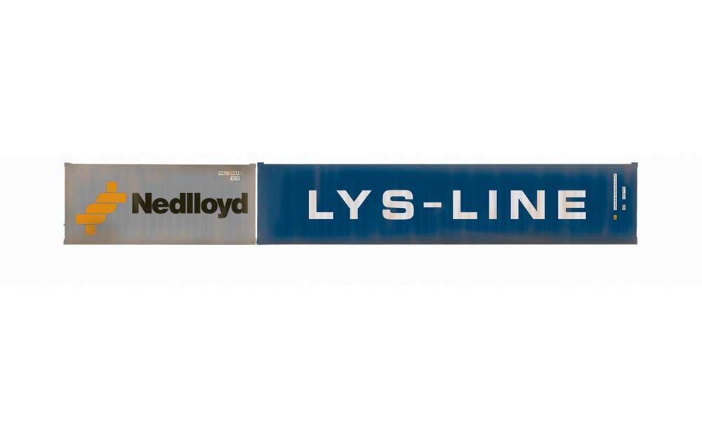 Hornby Wagon Pack R60044 Nedlloyd & LYS-Line, Container Pack, 1 x 20’ and 1 x 40’ Containers - Era 11