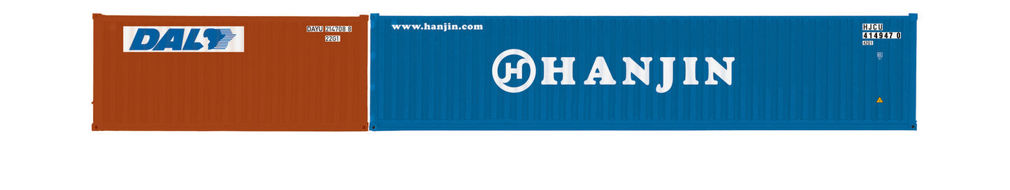Hornby R60128 DAL & Hanjin Container Pack 1x 20' & 40' Containers - Era 11 OO