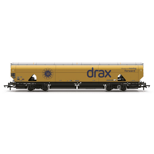 Hornby R60322 Drax Biomass Gold 50th Anniversary Wagon OO Gauge
