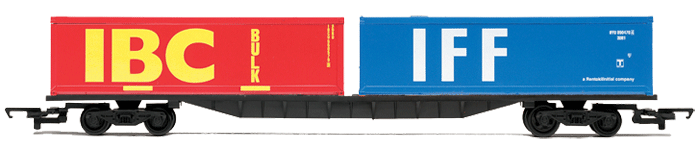 HORNBY Wagon R6425 Container Bogie with 2 x 30ft Containers - Railroad