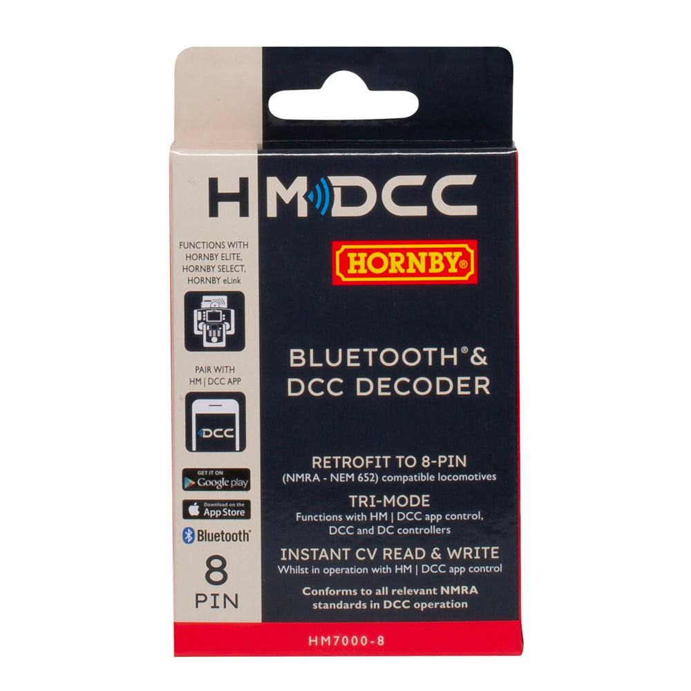 Hornby HM7000-8TXS : Décodeur de son Bluetooth & DCC (8 broches) ARW02 Hornby HM7000-8TXS : Décodeur de son Bluetooth & DCC (8 broches) ARW02