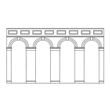 Hornby R7373 High Level Arched Retaining Walls x 2 Engineers Blue Brick 1:76 OO