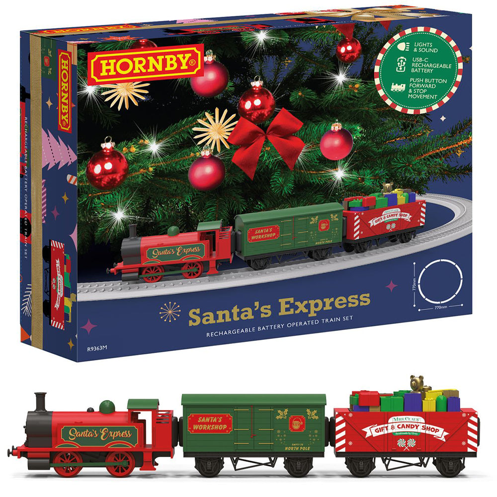 Hornby - R9363M Santa's Express Akku-Zugset, Rot/Grün Hornby - R9363M Santa's Express Akku-Zugset, Rot/Grün