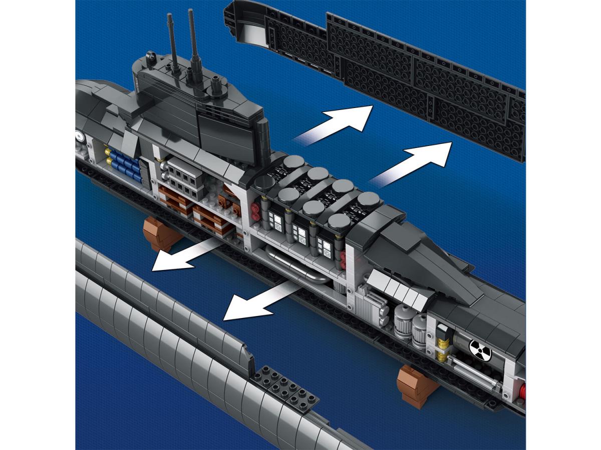Reobrix Nuclear Submarine 1498pc Construction Set RBX00800