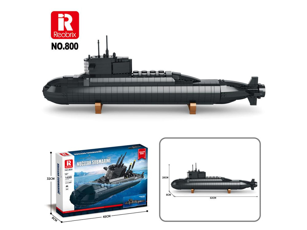 Reobrix Nuclear Submarine 1498pc Construction Set RBX00800