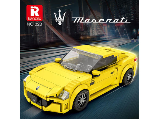 Reobrix Maserati Yellow Sports Car 384pc Construction Set RBX00823