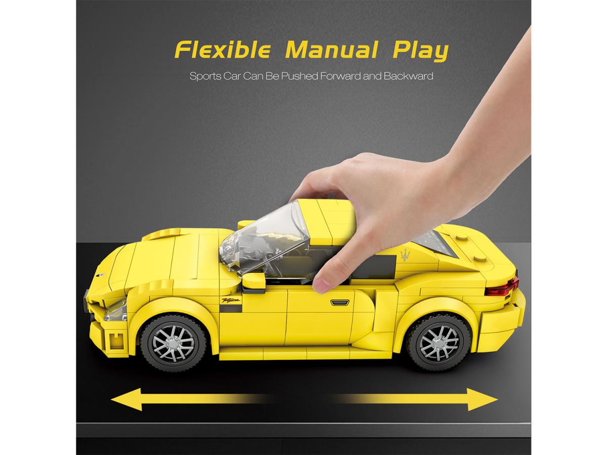 Reobrix Maserati Yellow Sports Car 384pc Construction Set RBX00823