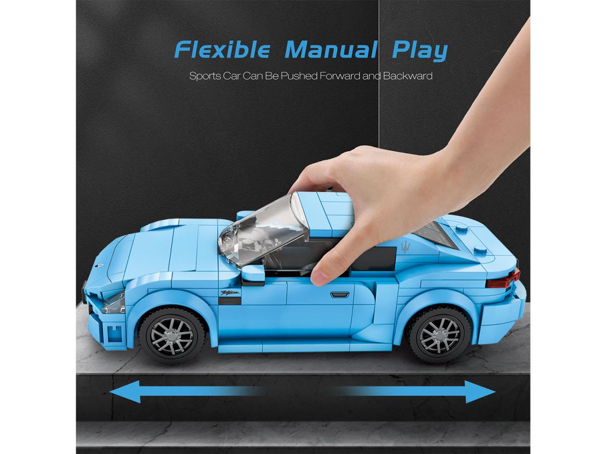 Reobrix Maserati Sky Blue Sports Car 384pc Construction Set RBX00824