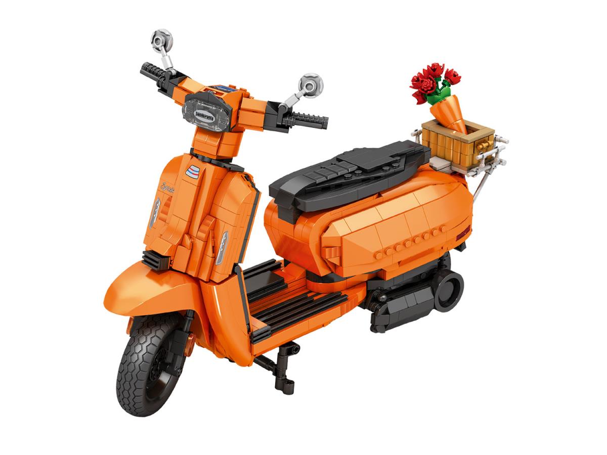 Reobrix Lambretta Scooter Orange 1169pc Construction Set RBX11036