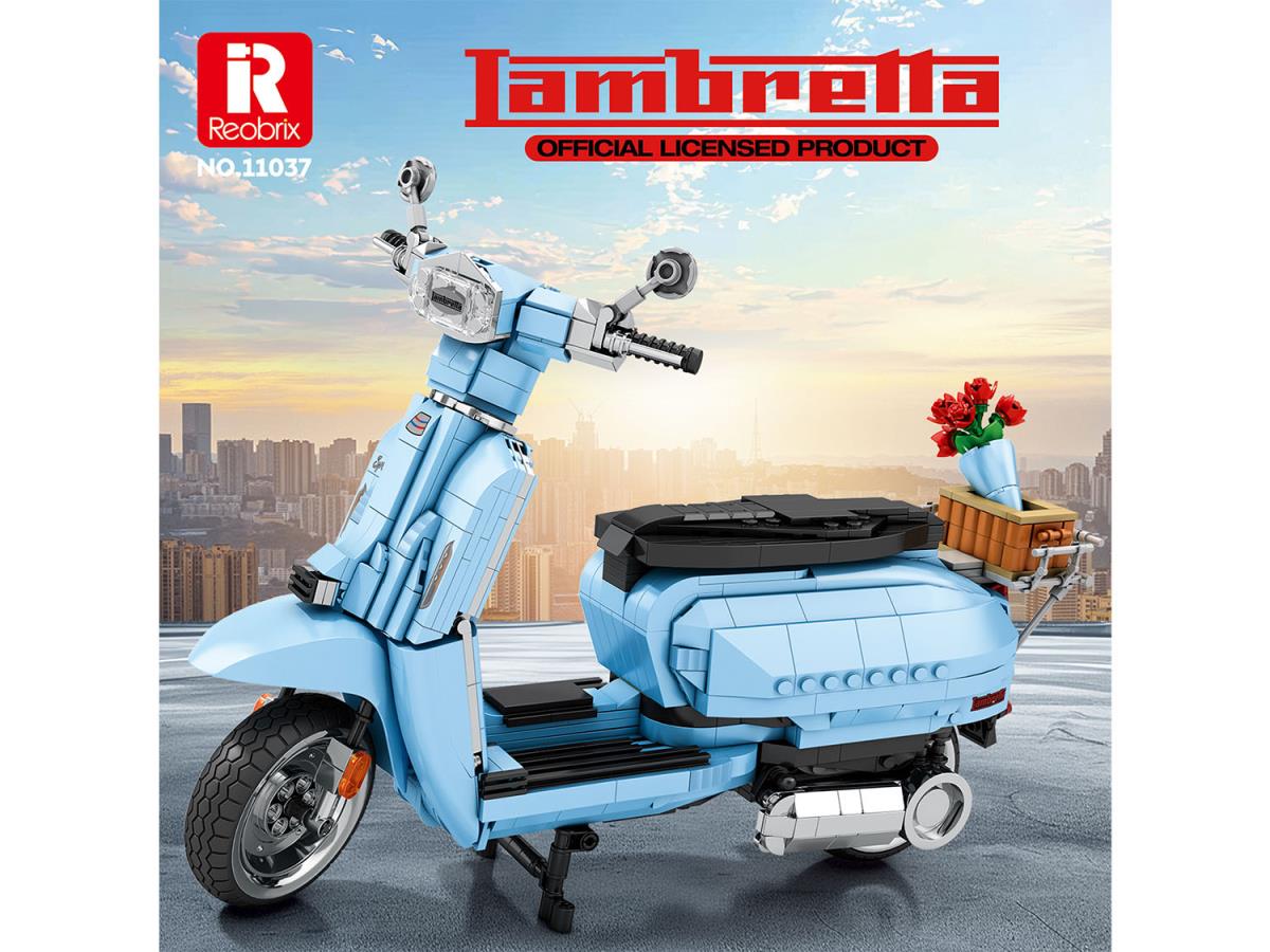 Reobrix Lambretta Scooter Sky Blue 1169pc Construction Set RBX11037