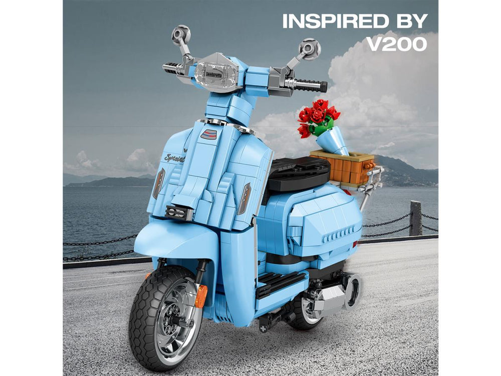Reobrix Lambretta Scooter Sky Blue 1169pc Construction Set RBX11037