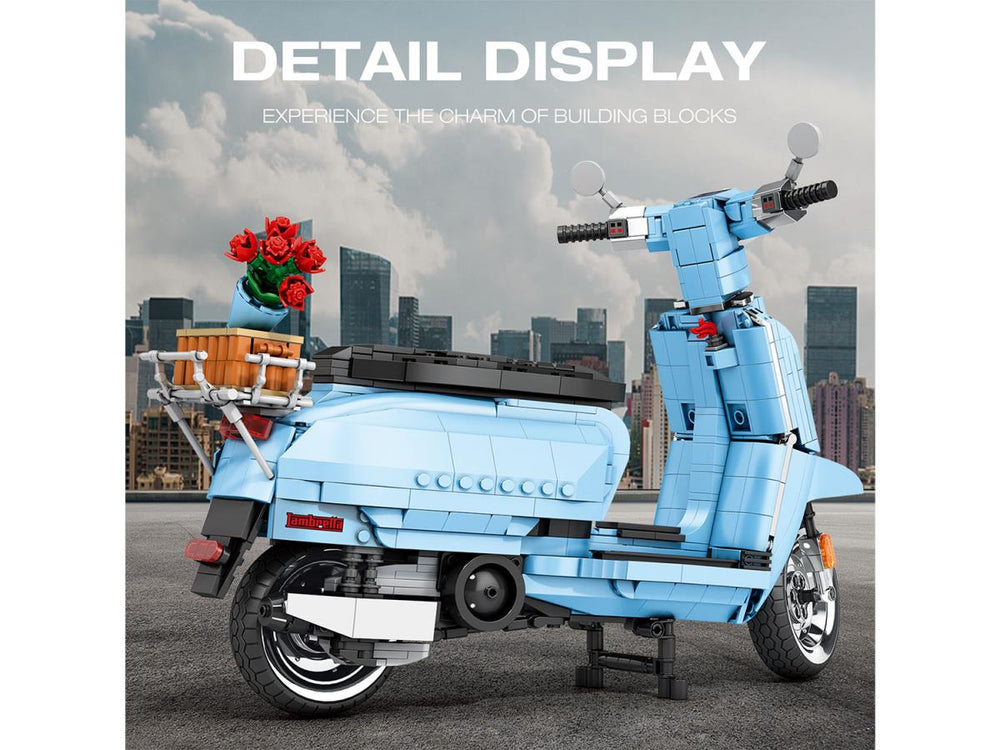 Reobrix Lambretta Scooter Sky Blue 1169pc Construction Set RBX11037
