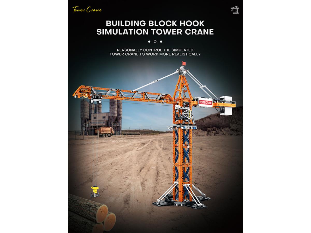 Reobrix RC Tower Crane 1288pc Construction Set RBX22013