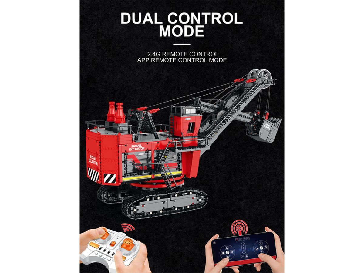 Reobrix RC Electric Shovel Excavator 2968pc Construction Set RBX22014