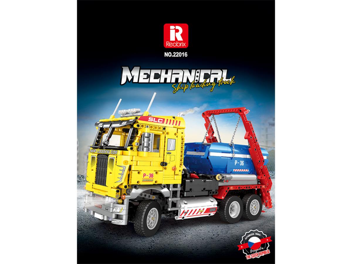 Reobrix RC Dumpster Container Truck 1918pc Construction Set RBX22016