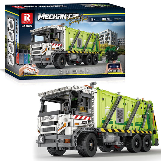 Reobrix 22022 Garbage Truck Rubbish Lorry RC Brick Model 1458pcs Age 14+