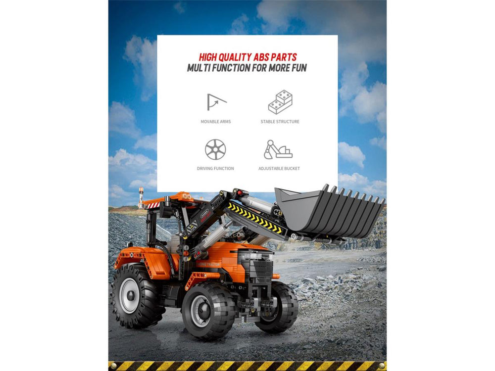 Reobrix RC Front Loader Tractor 1496pc Construction Set RBX22024