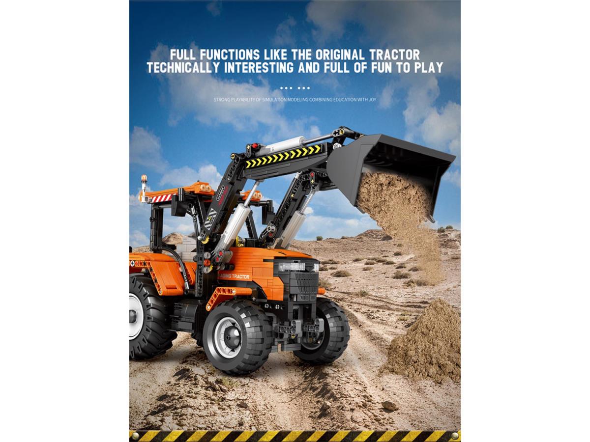 Reobrix RC Front Loader Tractor 1496pc Construction Set RBX22024