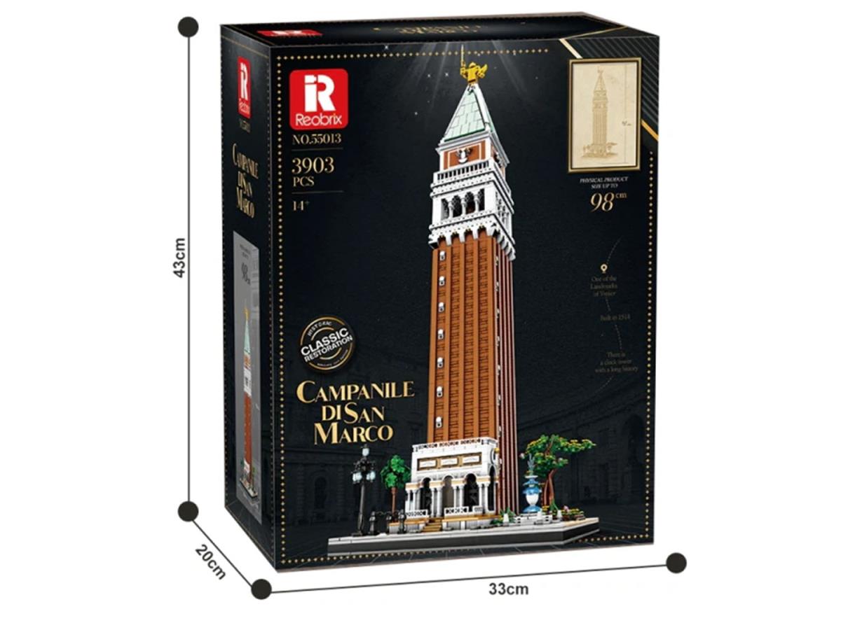 Reobrix St Mark's Campanile 3903pc Construction Set RBX55013 1:100