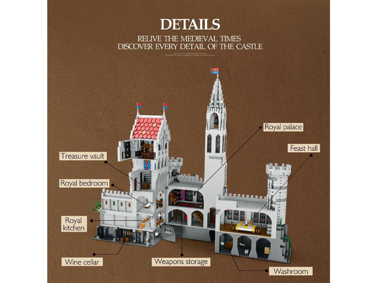 Reobrix Medieval King's Castle 3999pc Construction Set RBX55016