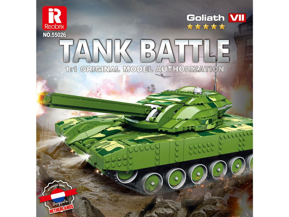 Reobrix RC Canon Firing Tank 1516pc Construction Set RBX55026