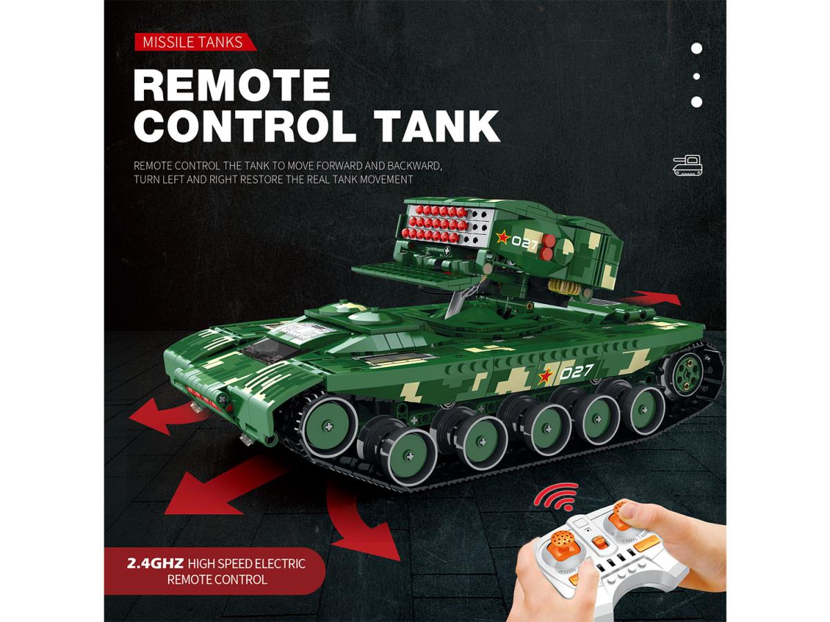 Reobrix RC Missile Firing Tank 1488pc Construction Set RBX55027