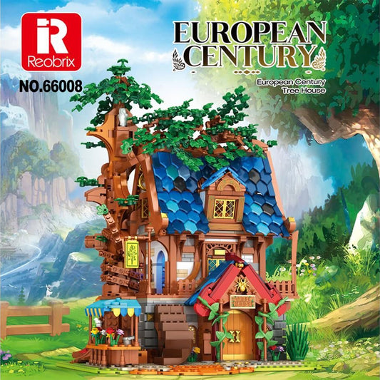 Reobrix 66008 Medieval European Tree House Brick Model 2566pcs Age 14+