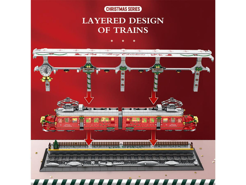 Reobrix Christmas Train 2822pc Construction Set RBX66034