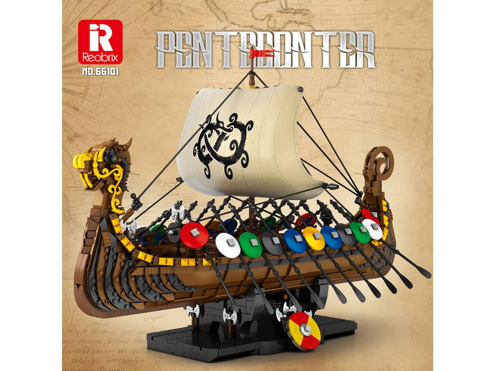 Reobrix Viking Ship 2547pc Construction Set RBX66101