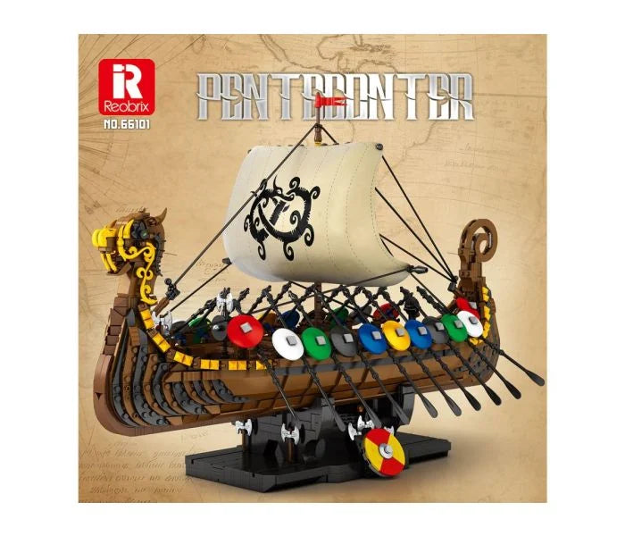 Reobrix Viking Ship 2547pc Construction Set RBX66101
