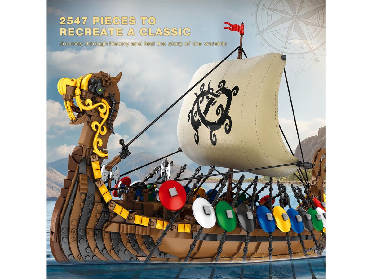 Reobrix Viking Ship 2547pc Construction Set RBX66101