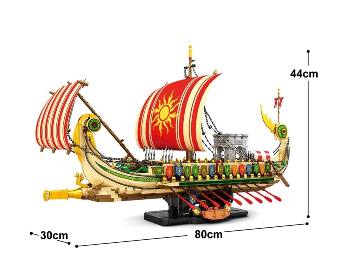 Reobrix Greek Warship 2896pc Construction Set RBX66102