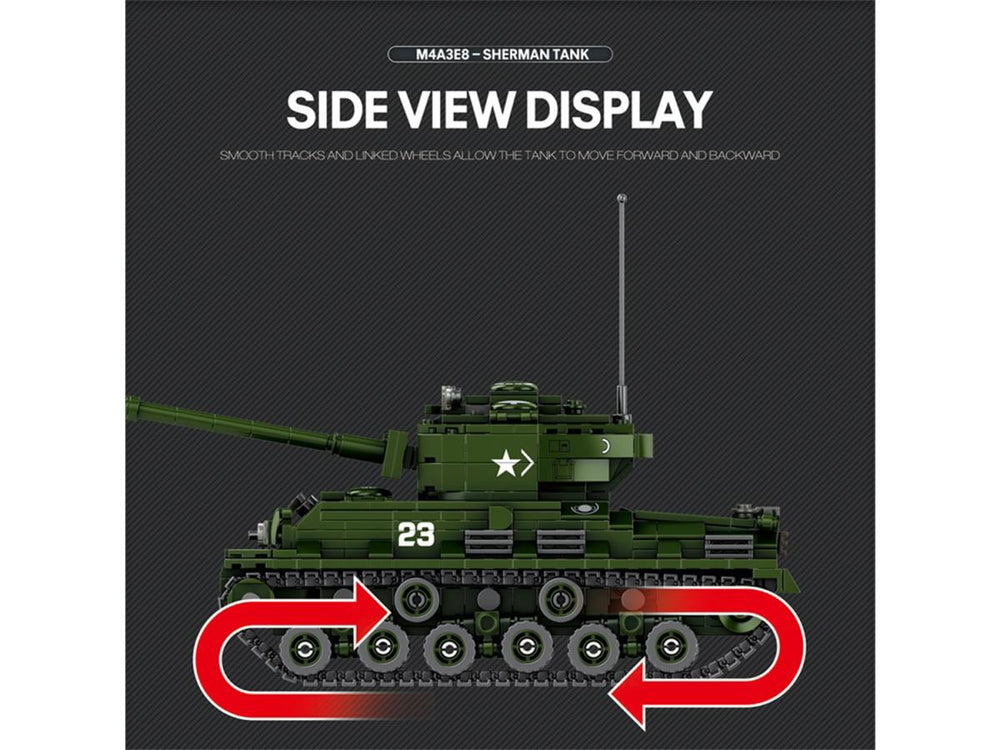 Reobrix World of Tanks Sherman 836pc Construction Set RBX77030