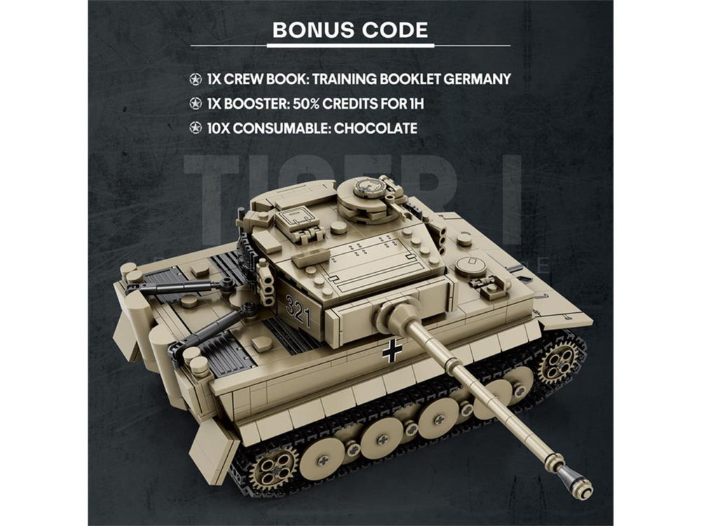 Reobrix World of Tanks Tiger I 1138pc Construction Set RBX77031