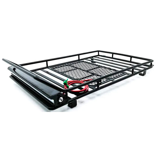 Roof Rack with LED Light Bar 1:10 RC Crawler Accessory