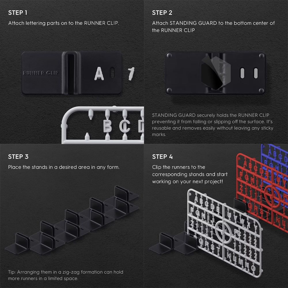 Gunprimer RUNNER CLIP Starter Kit Model Kit Sprue Holder Organiser Set