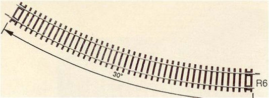 Rocoline Curved Track Radius 6 30 Degree 604.4mm HO Gauge RC42426