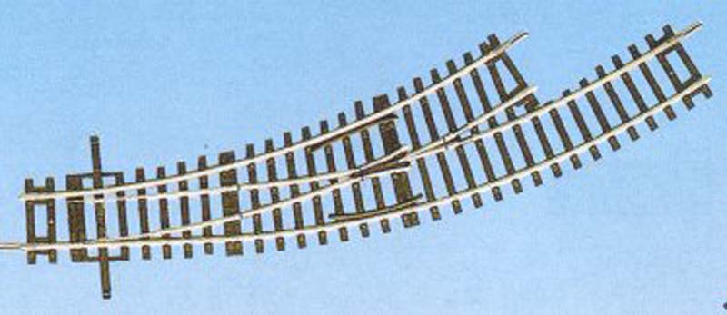 Rocoline (BWL) Left Hand Curved Turnout Radius 2/3 HO Gauge RC42464