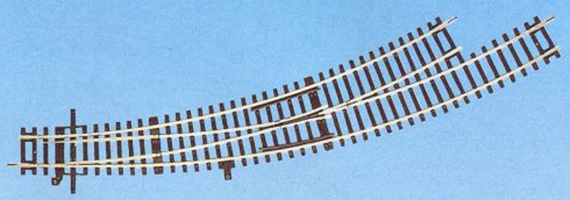 Rocoline (BWL) Left Hand Curved Turnout Radius 5/6 HO Gauge RC42470
