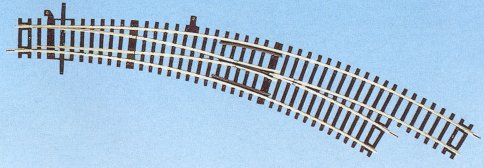 Rocoline (BWR) Right Hand Curved Turnout Radius 5/6 HO Gauge RC42471