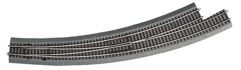 Rocoline Ballasted (BWL9/10) Left Hand Curved Turnout HO Gauge RC42568