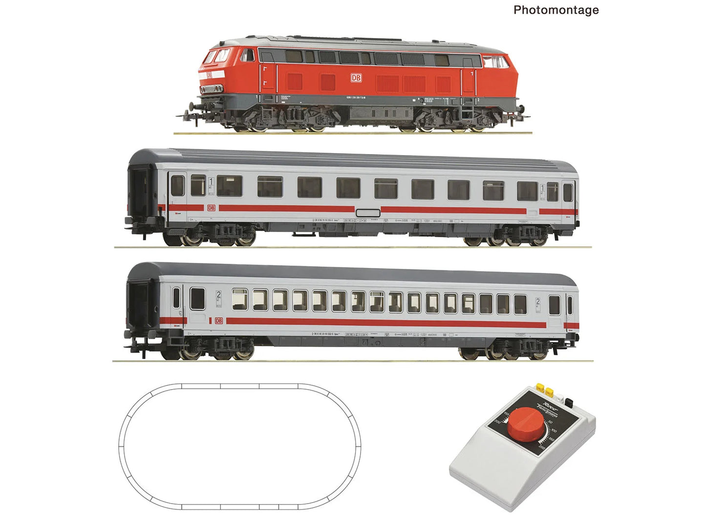 Roco 5100017 DBAG BR218 Diesel Passenger Train Set VI HO Gauge