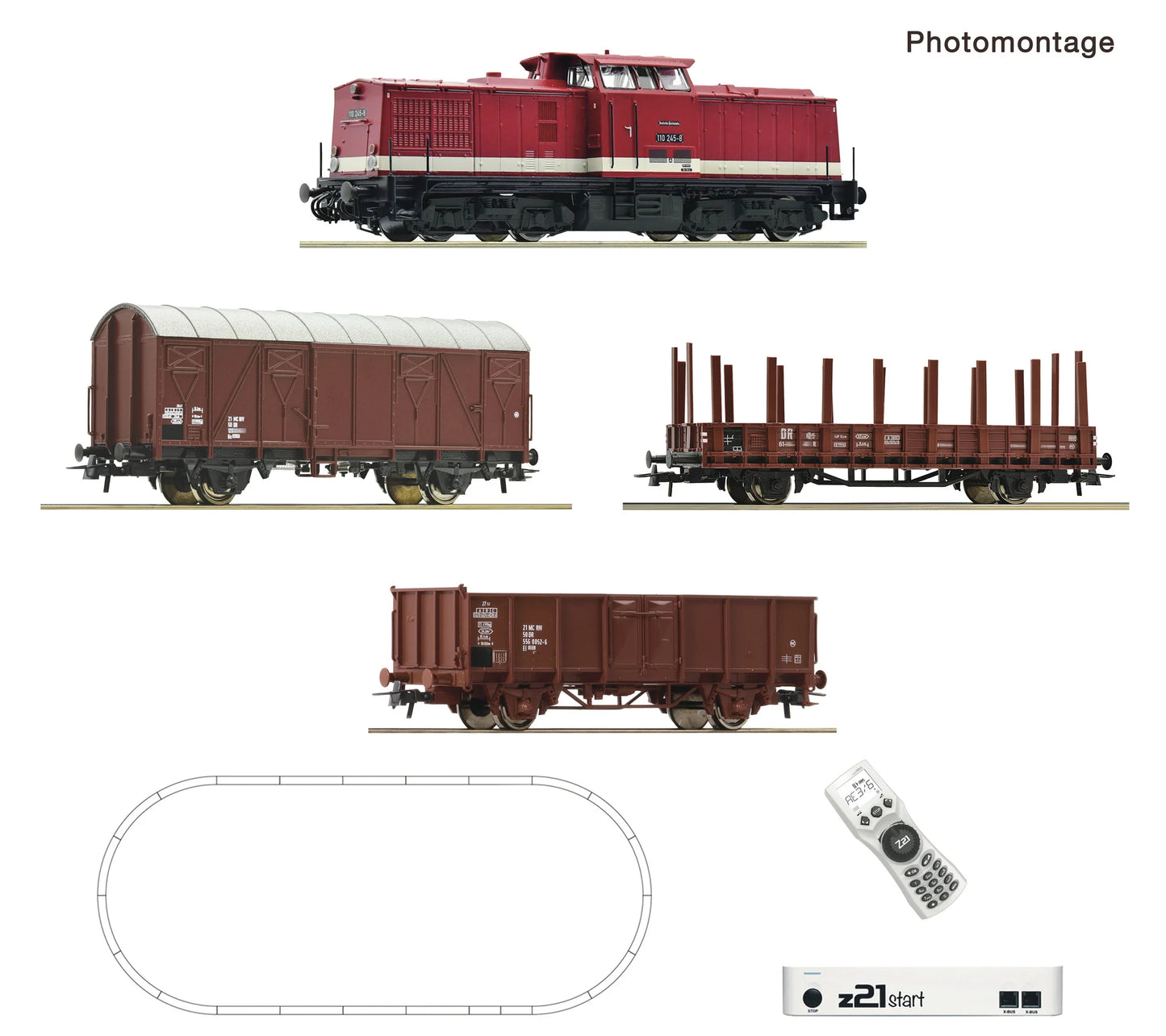 Roco DR BR110 Diesel Freight Train Set IV (DCC-Fitted) RC5110009 HO Gauge