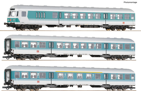 Roco DBAG BDnrzf463/Bm447/ABn417.0 Commuter Coach Set (3) V HO Gauge RC6200034