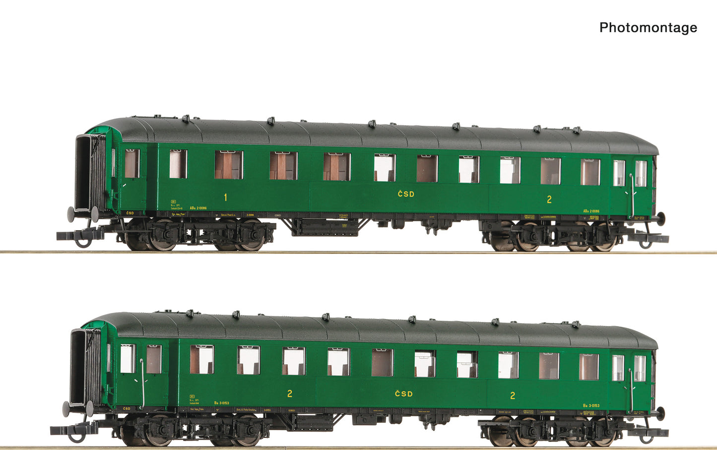 Roco CSD Aba/Ba Express Coach Set (2) III HO Gauge RC6200037