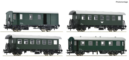 Roco OBB Dih/Bih/Bih/Biph Branch Line Coach Set (4) III HO Gauge RC6200050